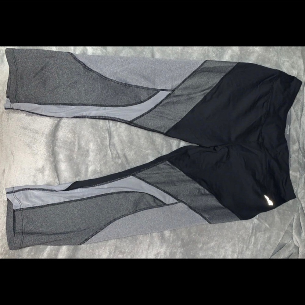 grey and black leggings